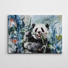 Dekolata Panda Suluboya Kanvas Tablo