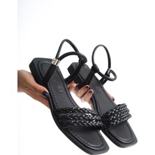 ARTI ARTI AYAKKABI MİA026-1514 Günlük Kadın Siyah Tatil Sandaleti