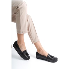 ARTI ARTI AYAKKABI ARTI-ARTI014-BB-501  Deri Ortopedik Kadın Siyah Babet Ayakkabı