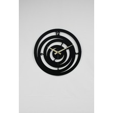 MOOCLOCK Hilal Model Dekoratif Metal Lazer Kesim Akar SESSİZ Mekanizmalı Duvar Saati 40*40cm