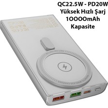 Hoco Q22 Taurus 10000MAH 22.5W+PD20W Magsafe Uyumlu Manyetik Hızlı Şarj Powerbank