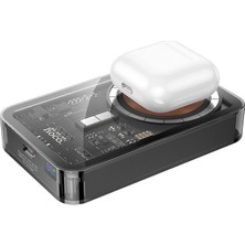 Hoco Q14A Ice Crystal 10000MAH PD20W Magsafe Uyumlu Manyetik Hızlı Şarj Powerbank