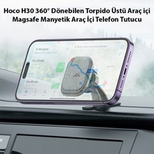 Hoco H30 360° Dönebilen Torpido Üstü Araç İçi Magsafe Manyetik Araç İçi Telefon Tutucu