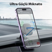 Hoco H30 360° Dönebilen Torpido Üstü Araç İçi Magsafe Manyetik Araç İçi Telefon Tutucu