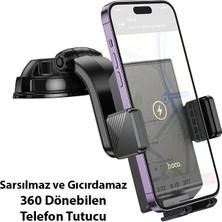 Hoco HW22 Torpido Üstü Wireless Kablosuz Şarj Araç Telefon Tutucu