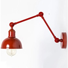 Riolight  Modern,vintage,rustik Bordo 1XE27 Duylu Metal Hareketli Başlık Akrobat Duvar Aplik