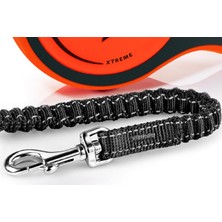 Flexi Xtreme L Boy Şerit Tasma 5metre Otomatik Şeritli Köpek Uzatma Max 65 kg Turuncu Şeritli Large