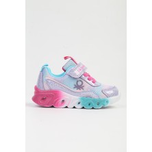 Benetton® Ithal Lila Işıklı Çocuk Spor Ayakkabı BNI-10136