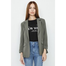 Select Moda Kadın Astarlı Dokuma Blazer Ceket