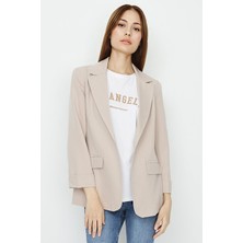 Select Moda Kadın Astarlı Dokuma Blazer Ceket