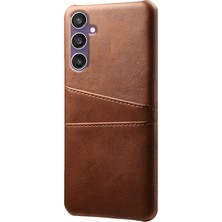 Cool-M Case Samsung Galaxy S23 Fe Cover Çift Kart Yuvaları Pu Deri + Pc Telefon Kılıfı (Yurt Dışından)