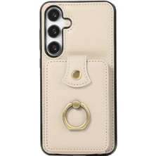 Cool-M Case Samsung Galaxy A25 5g Tpu+Pu Deri Telefon Kapak Kartı Tutucu Kickstand Telefon Kılıfı (Yurt Dışından)