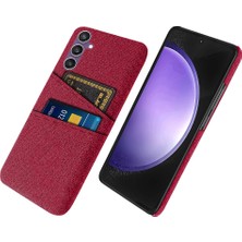 Cool-M Case Samsung Galaxy S23 Fe Kapağı Şok Geçirmez Pc+Çift Kart Yuvalı Bez Telefon Kılıfı (Yurt Dışından)