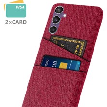 Cool-M Case Samsung Galaxy S23 Fe Kapağı Şok Geçirmez Pc+Çift Kart Yuvalı Bez Telefon Kılıfı (Yurt Dışından)