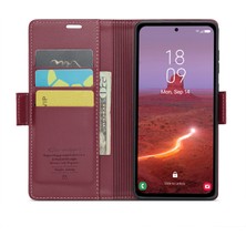 Cool-M Samsung Galaxy A55 5g Manyetik Telefon Kılıfı Rfıd Engelleme Folyosu Stand Kapağı (Yurt Dışından)