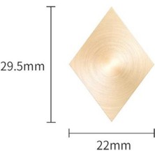 Mühürcüm Mühür Mumu Baklava 29.5X22 mm Baklava Boş Pirinç Kafa + Ahşap Sap R5799B1