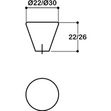 30 Mm Rose Rengi Tek Delikli Kulp - Ssy1455 0030 Rs