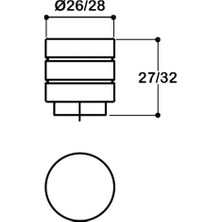 26 Mm Rose Rengi Tek Delikli Kulp - Ssy1474 0026 Rs