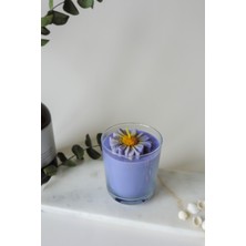 Adisia Organik Doğal Lavanta Kokulu Soya Wax El Yapımı Cam Mum 250 cc