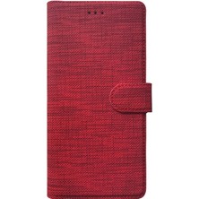 Microsonic Xiaomi Redmi Note 11 Pro 5g Kılıf Fabric Book Wallet Kırmızı