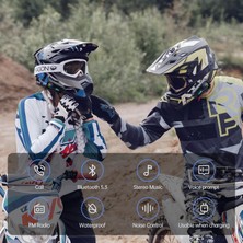 Mimtec Çok Fonksiyonlu Motosiklet Kaskı Interkomlu Bluetooth Kulaklığı: Yüksek Dayanıklılık ve Hızlı Şarj