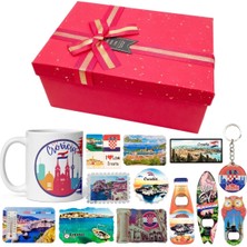 Dünyadan Hediyeler Hırvatistan Hediye Kutusu 10 Parça Kupa Magnet Anahtarlık Kutu