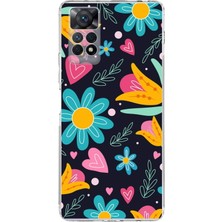 Printify Xiaomi Redmi Note 11 ile Uyumlu 1mm Slim Fit Retro Colors 1 Baskılı Şeffaf Silikon Kılıf