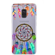 Printify Samsung Galaxy A8 2018 ile Uyumlu 1mm Slim Fit Nazar Boncuğu 6 Baskılı Şeffaf Silikon Kılıf
