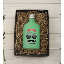 Bk Gift Kişiye Özel Isimli Baba Temalı Yeşil Tasarım Cam Şişede 200 ml Kolonya-7, Babaya Hediye, Babalar Günü Hediyeleri, Hediyelik Baskılı Kolonya