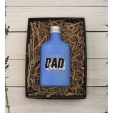 Bk Gift Kişiye Özel Isimli Baba Temalı Mavi Tasarım Cam Şişede 200 ml Kolonya-1, Babaya Hediye, Babalar Günü Hediyeleri, Hediyelik Baskılı Kolonya