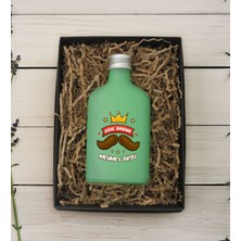 Bk Gift Kişiye Özel Isimli Baba Temalı Yeşil Tasarım Cam Şişede 200 ml Kolonya-3, Babaya Hediye, Babalar Günü Hediyeleri, Hediyelik Baskılı Kolonya