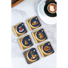 Major Selection Osmanlı Sanatı 6lı Ahşap Bardak Altlığı Seti