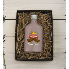 Bk Gift Kişiye Özel Isimli Baba Temalı Mat Gri Tasarım Cam Şişede 200 ml Kolonya-3, Babaya Hediye, Babalar Günü Hediyeleri, Hediyelik Baskılı Kolonya