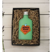 Bk Gift Kişiye Özel Isimli Baba Temalı Yeşil Tasarım Cam Şişede 200 ml Kolonya-2, Babaya Hediye, Babalar Günü Hediyeleri, Hediyelik Baskılı Kolonya