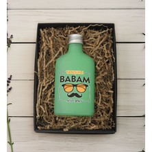 Bk Gift Kişiye Özel Isimli Baba Temalı Yeşil Tasarım Cam Şişede 200 ml Kolonya-8, Babaya Hediye, Babalar Günü Hediyeleri, Hediyelik Baskılı Kolonya