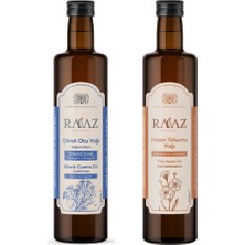 Raaz Çörekotu Yağı 250 ml + Keten Tohumu Yağı 250 ml 2'li Yağ Seti