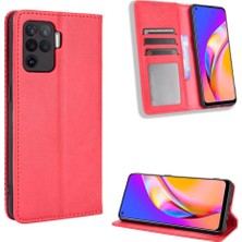 Colorful Shop Oppo A94 4g Pu Deri Manyetik Kapatma Cüzdan Için Kılıf (Yurt Dışından)