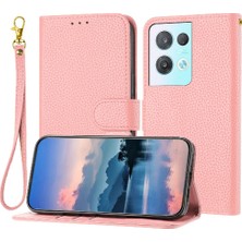 Colorful Shop Oppo Phone 8 Pro Için Telefon Kılıfı Cüzdan Flip Folio Litchi Desen Pu Deri (Yurt Dışından)