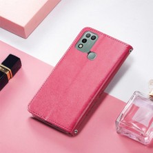 Colorful Shop Infinix Sıcak 10 Oynamak Için Kılıf Kısa Kayış Deri Kılıf Dört Yapraklı Yonca (Yurt Dışından)