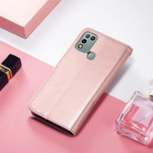 Colorful Shop Infinix Sıcak 10 Oynamak Için Kılıf Kısa Kayış Deri Kılıf Dört Yapraklı Yonca (Yurt Dışından)