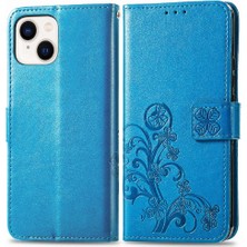 Colorful Shop Iphone 15 Için Kılıf Deri Kılıf Zarif Iş Kısa Kayış Dört Yaprak (Yurt Dışından)