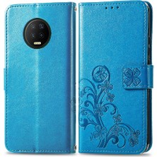 Colorful Shop Infinix Not 7 Için Kılıf Zarif Iş Dört Yapraklı Yonca Kapak Çevirin (Yurt Dışından)