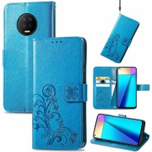 Colorful Shop Infinix Not 7 Için Kılıf Zarif Iş Dört Yapraklı Yonca Kapak Çevirin (Yurt Dışından)