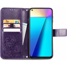 Colorful Shop Infinix Not 7 Için Kılıf Zarif Iş Dört Yapraklı Yonca Kapak Çevirin (Yurt Dışından)