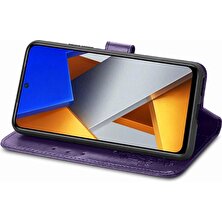 Colorful Shop Xiaomi Poco M4 Pro Kısa Kayış Flip Kapak Dört Yapraklı Yonca Durumda (Yurt Dışından)