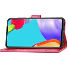 Colorful Shop Samsung Galaxy A52 5g Flip Kapak Kılıf Için Kılıf Kısa Kayış Dört (Yurt Dışından)