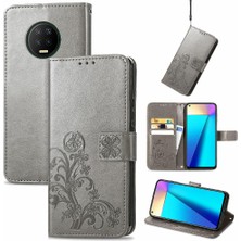 Colorful Shop Infinix Not 7 Için Kılıf Zarif Iş Dört Yapraklı Yonca Kapak Çevirin (Yurt Dışından)