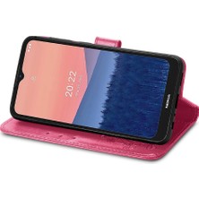 Colorful Shop Nokia C21 Kılıf Için Kılıf Zarif Iş Dört Yapraklı Yonca Flip (Yurt Dışından)