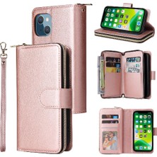 Colorful Shop El ile 9 Kart Yuvaları Fermuarlı Cebi ile iphone 13 Cüzdan Kılıf (Yurt Dışından)