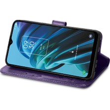 Colorful Shop Tcl 30 Xe 5g Dört Yapraklı Yonca Zarif Iş Kısa Kayış Flip Için Kılıf (Yurt Dışından)